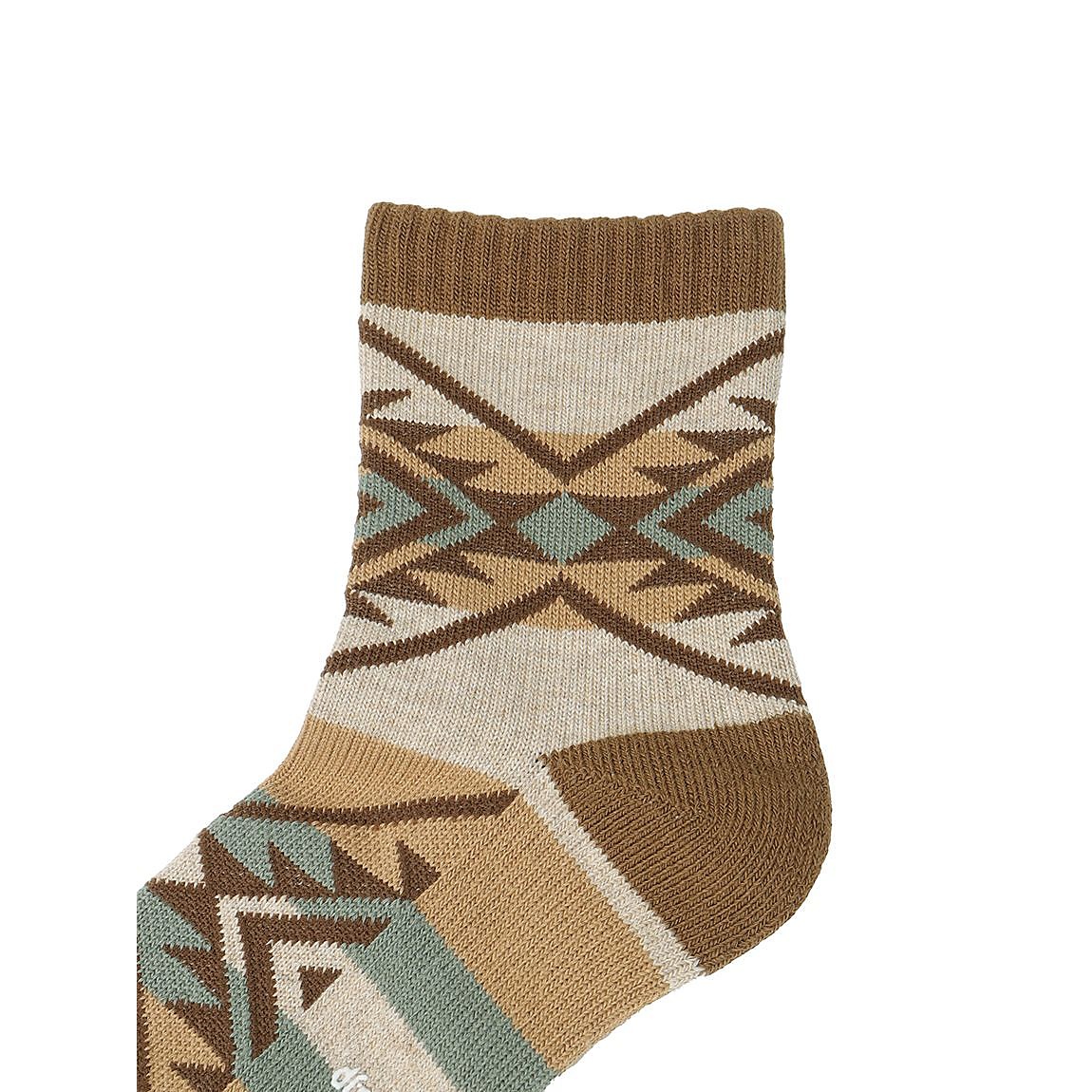 レディース ネイティブ柄ローゲージミドルソックス