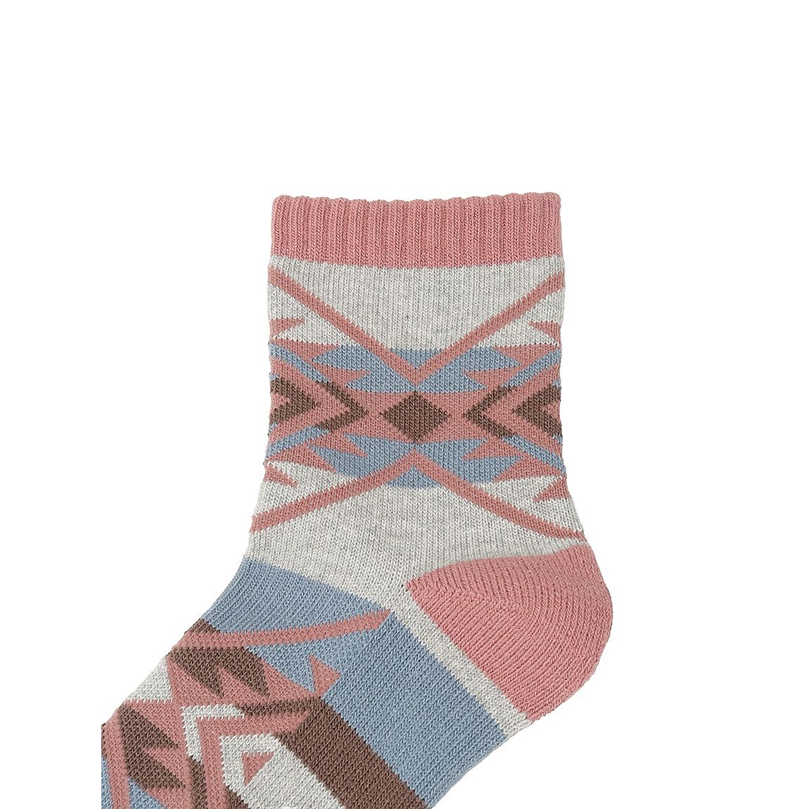 レディース ネイティブ柄ローゲージミドルソックス