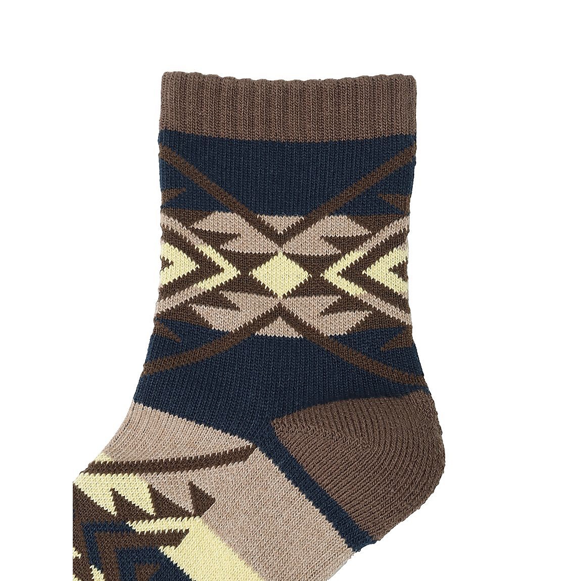 レディース ネイティブ柄ローゲージミドルソックス
