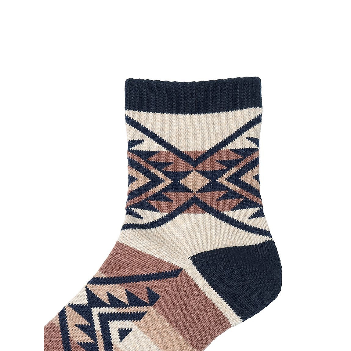 レディース ネイティブ柄ローゲージミドルソックス