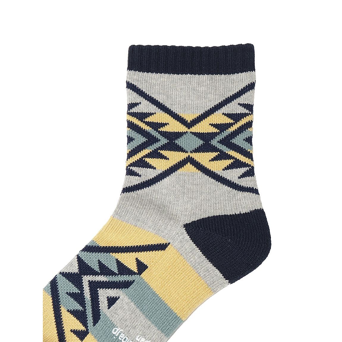 ネイティブ柄ローゲージミドルソックス