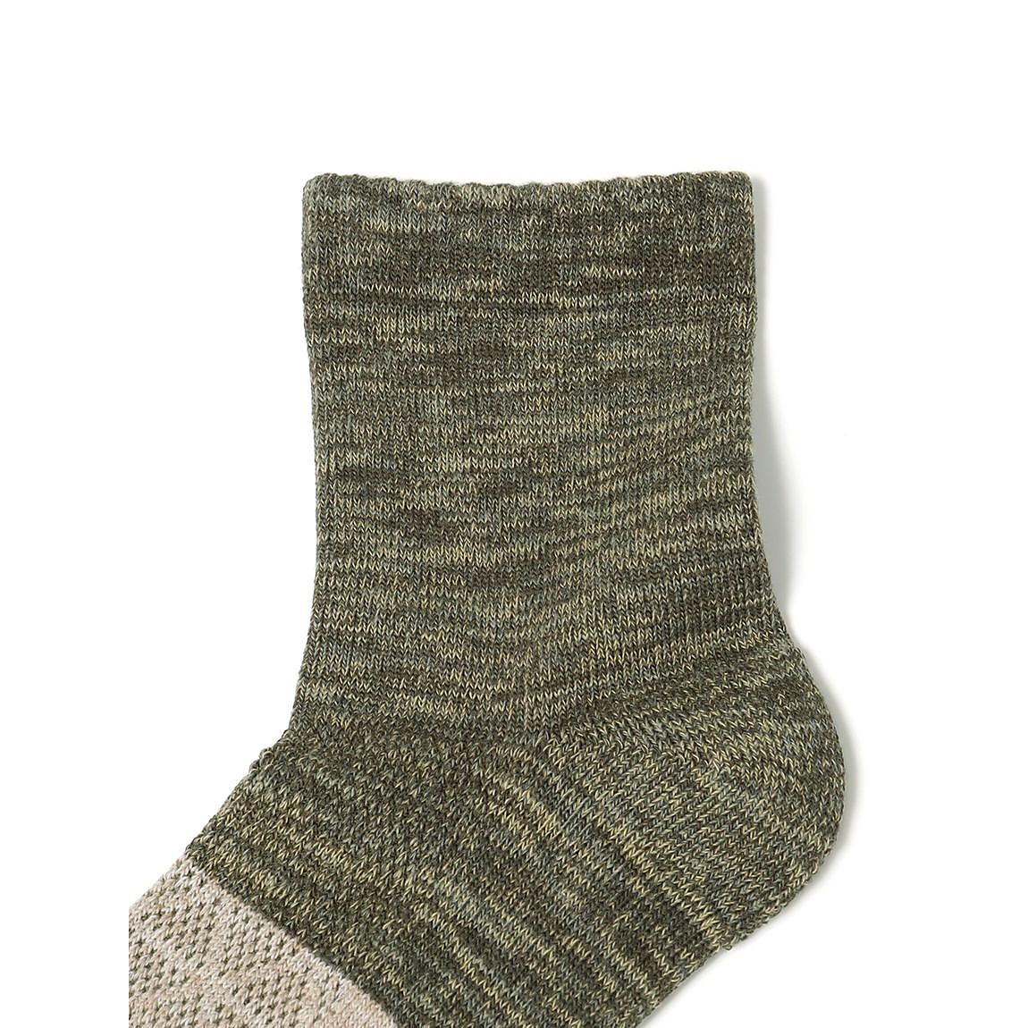 レディース 2面切替ローゲージミドルソックス