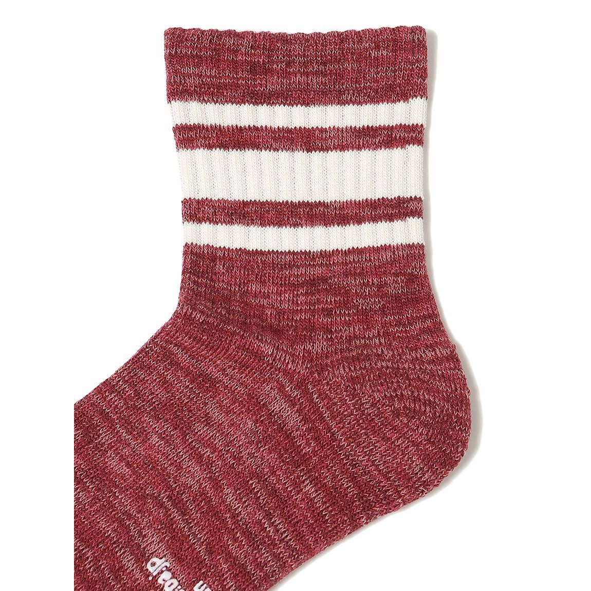 レディース ラインローゲージミドルソックス