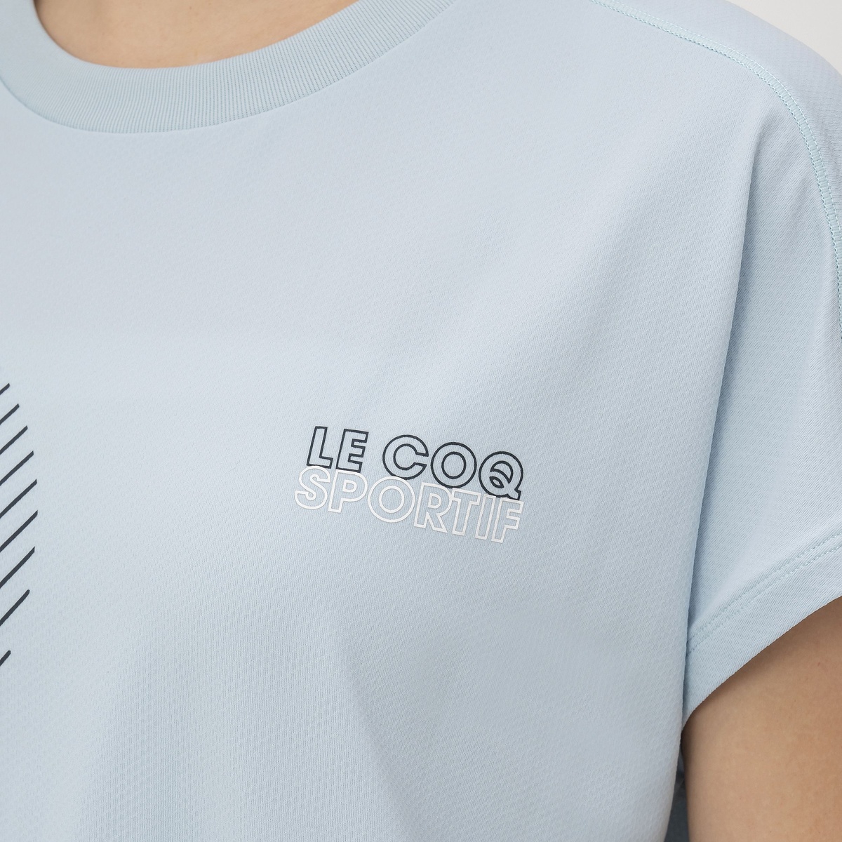 接触冷感フレンチスリーブシャツ