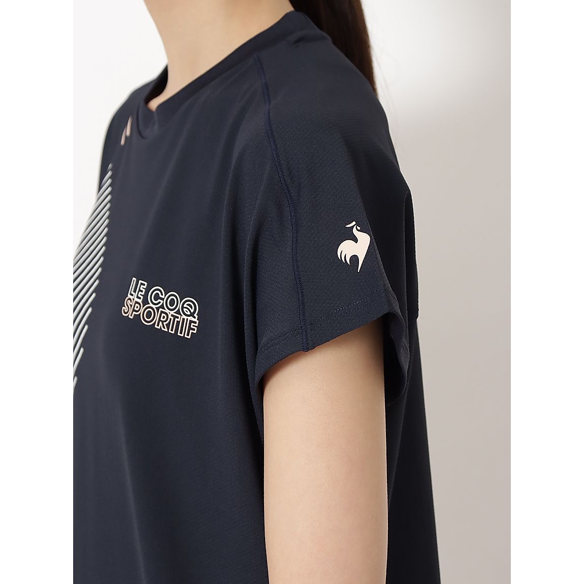 接触冷感フレンチスリーブシャツ