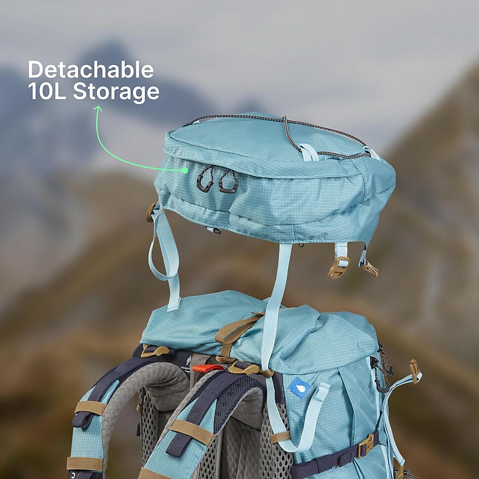 ハイキングレディースバックパック45－55LBLU