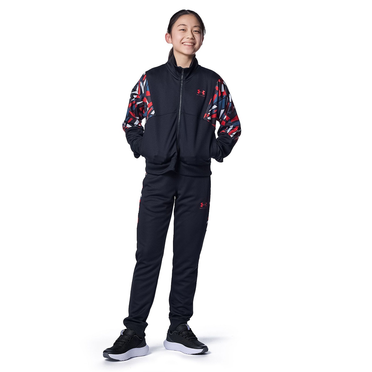 UA PRINT BLOCK TRACK JACKET