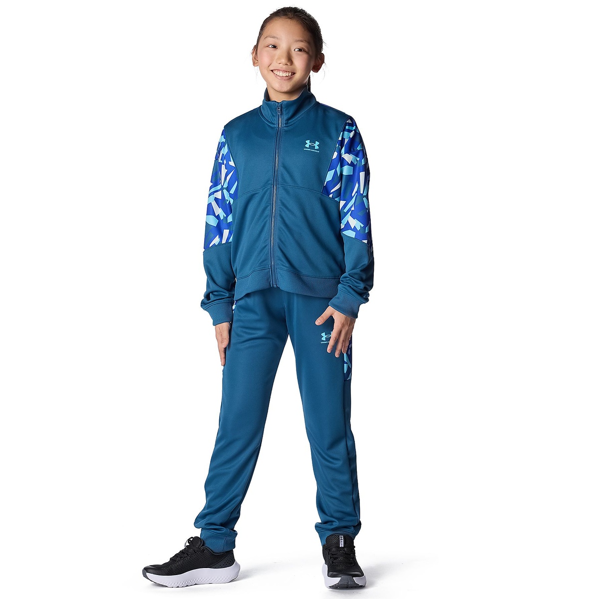 UA PRINT BLOCK TRACK JACKET