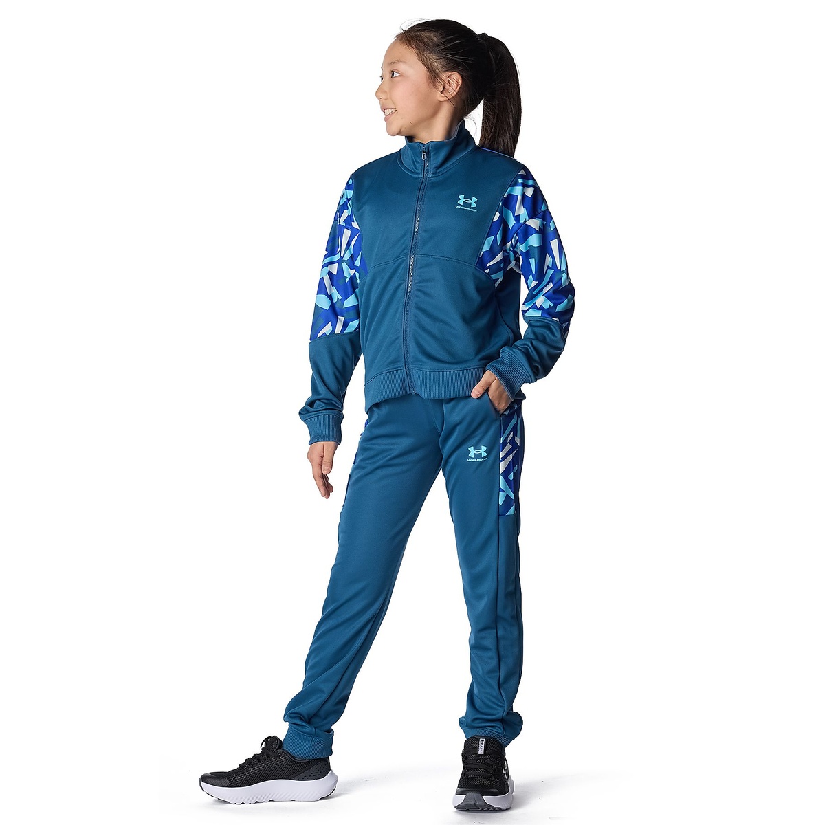 UA PRINT BLOCK TRACK PANTS