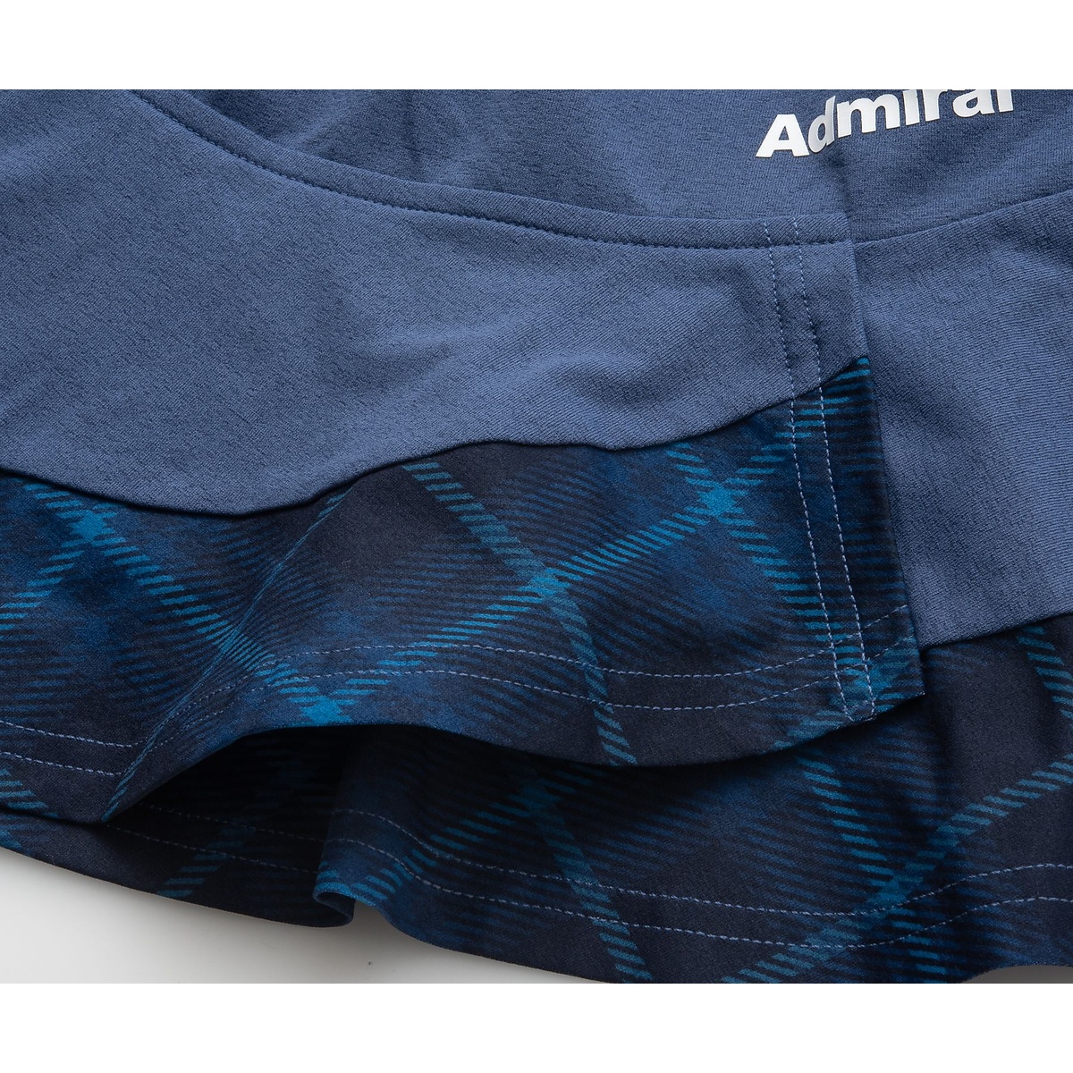 アシメレイヤードチェックフレアスコート