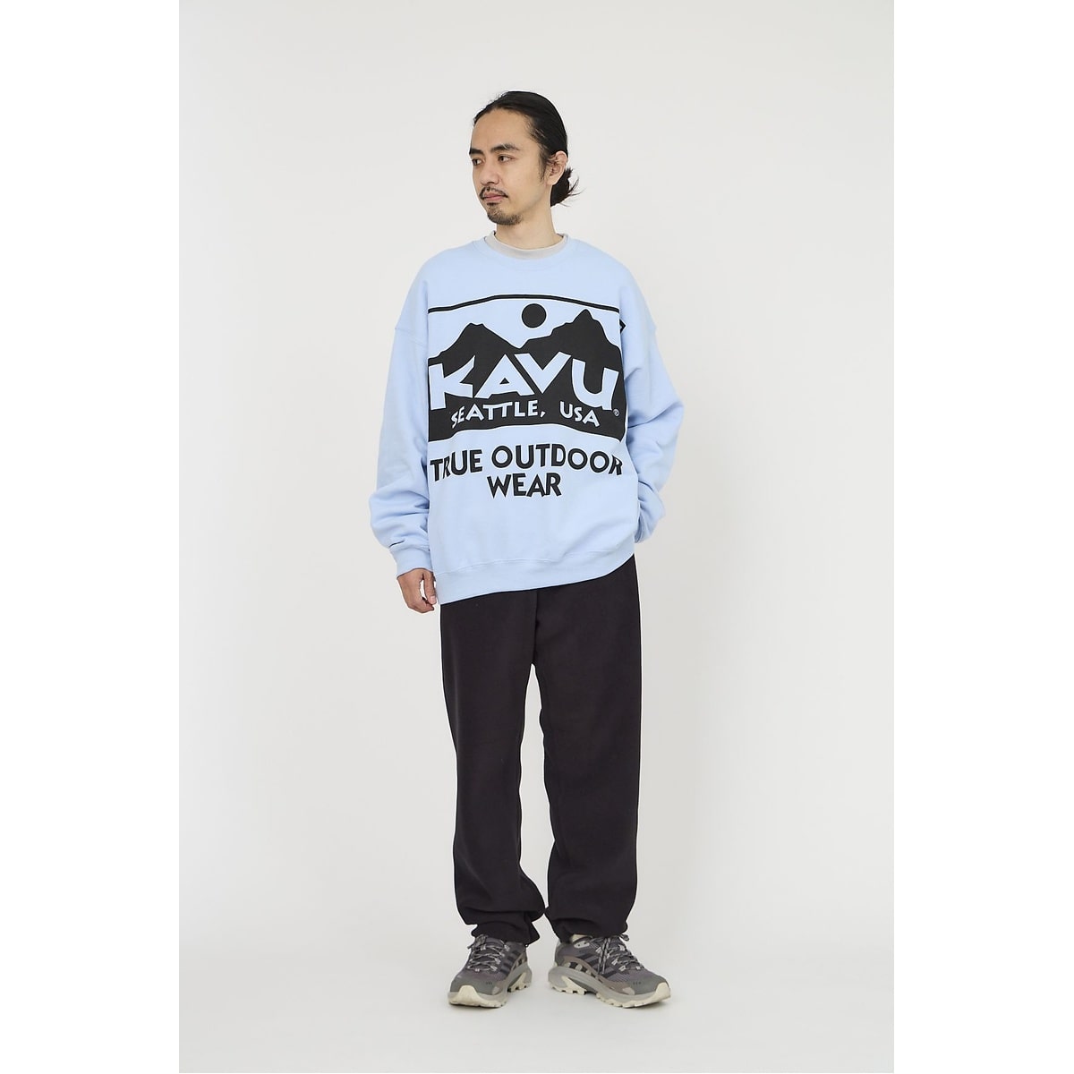 KAVU　ビッグロゴスウェット　L.Blue　XL