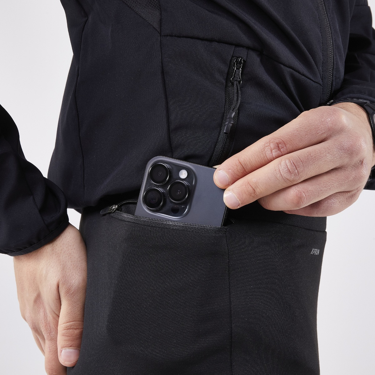 KIPRUNメンズロングタイツRUN100 BLK