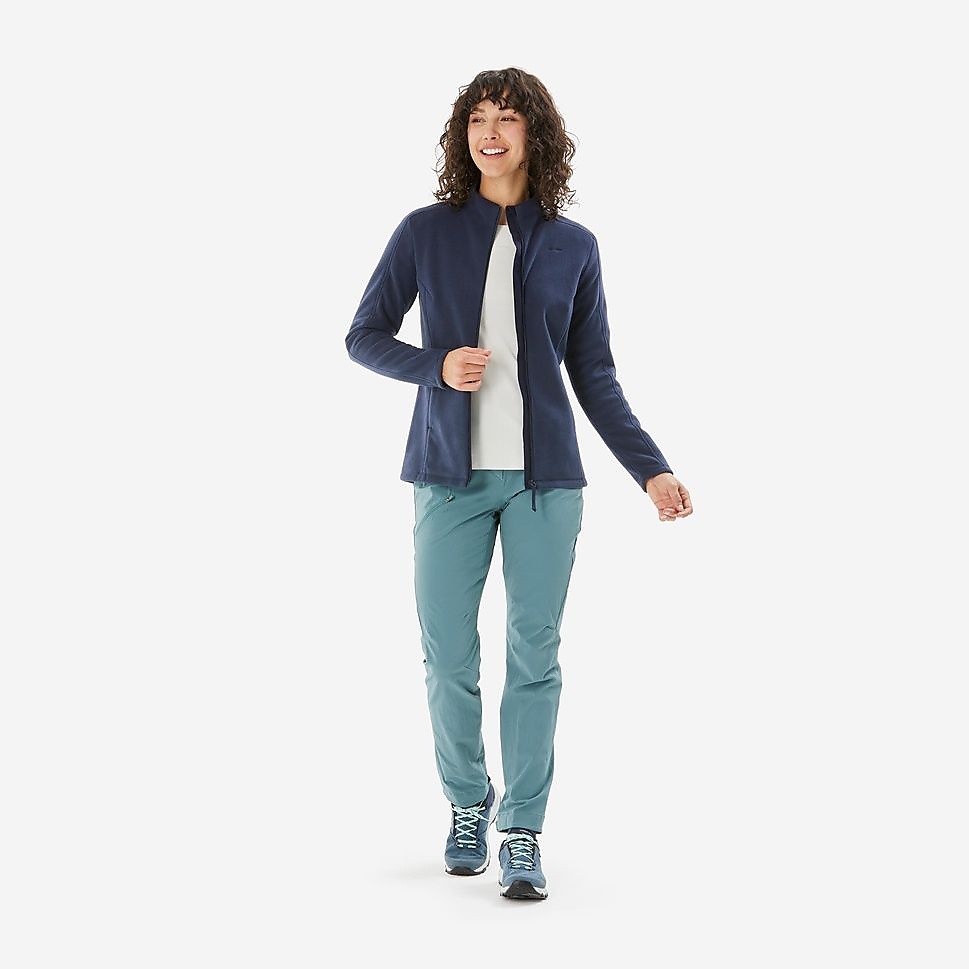 QUECHUAレディースフリースジャケットMH500 BLU