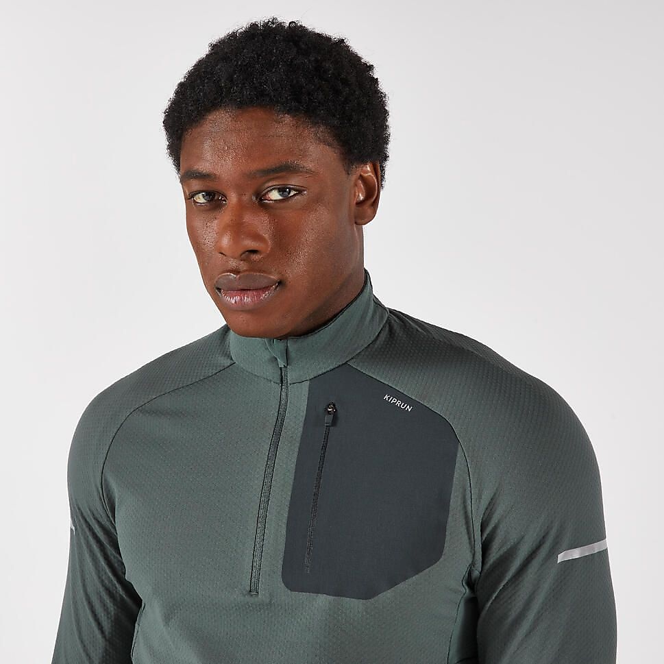 KIPRUNメンズ長袖TシャツRUN900 WARM GRN
