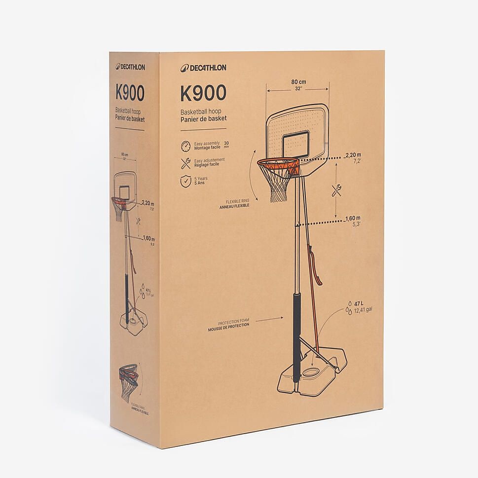 KIPSTAスタンド付きバスケットボールフープ K900 V2 BLU