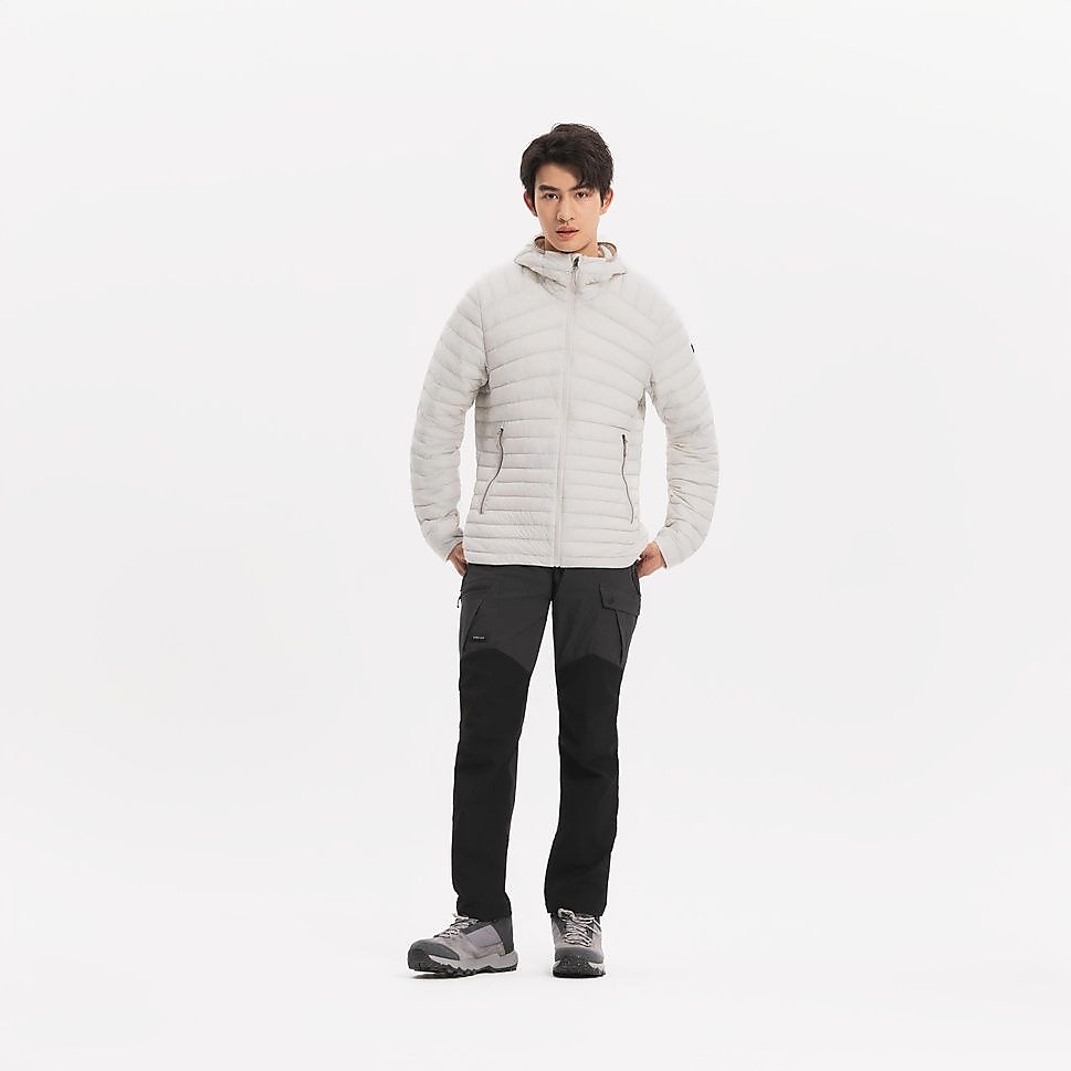 FORCLAZメンズダウンジャケット フード付きTREK100 BEG