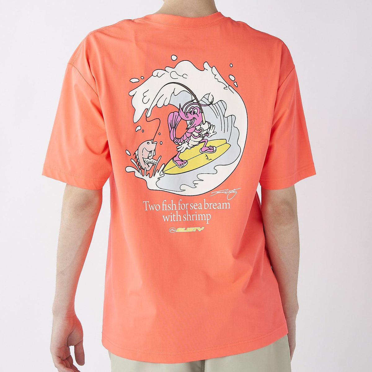 メンズRUSTYハンソデUVTシャツ