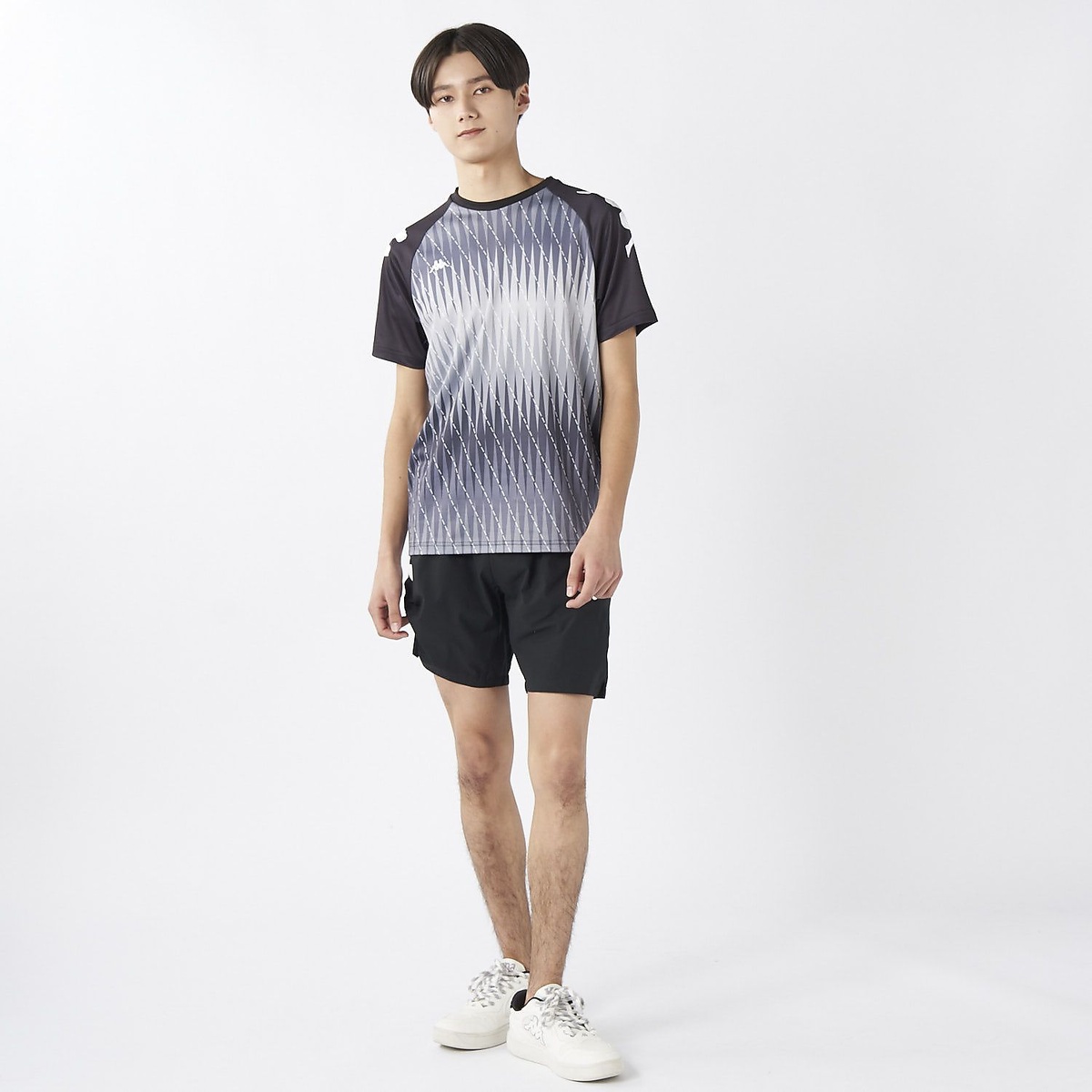 Kappa Jr 半袖シャドー柄シャツ