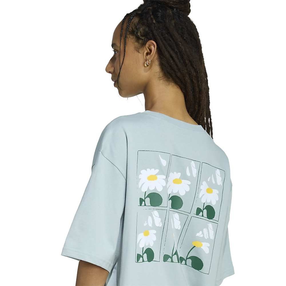 W FLOWER オーバーサイズ グラフィック Tシャツ