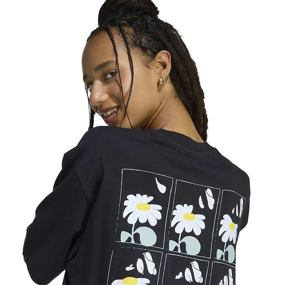W FLOWER オーバーサイズ グラフィック Tシャツ