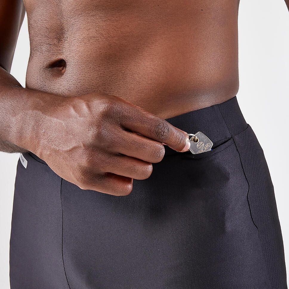 DecathlonメンズロングタイツRUN100ドライ BLK