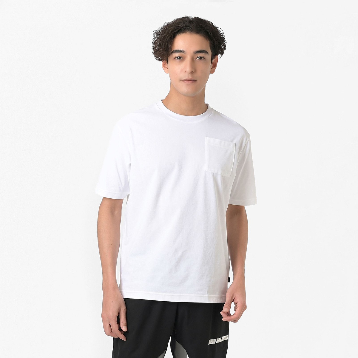 コットンライク 胸PK ショートスリーブシャツ