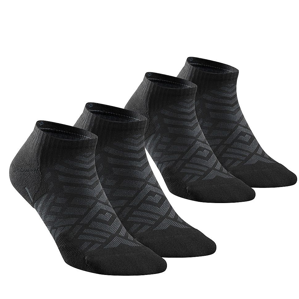 Decathlon 2足組ローカット丈ソックス HIKE 100 BLK