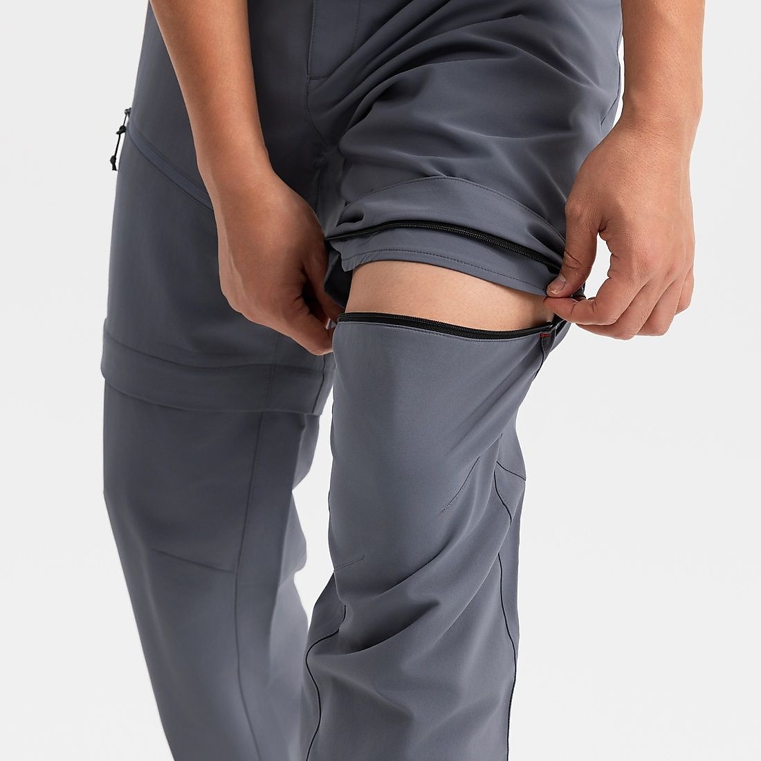 Decathlonメンズ 2WAY モジュールパンツ MH100 GRY