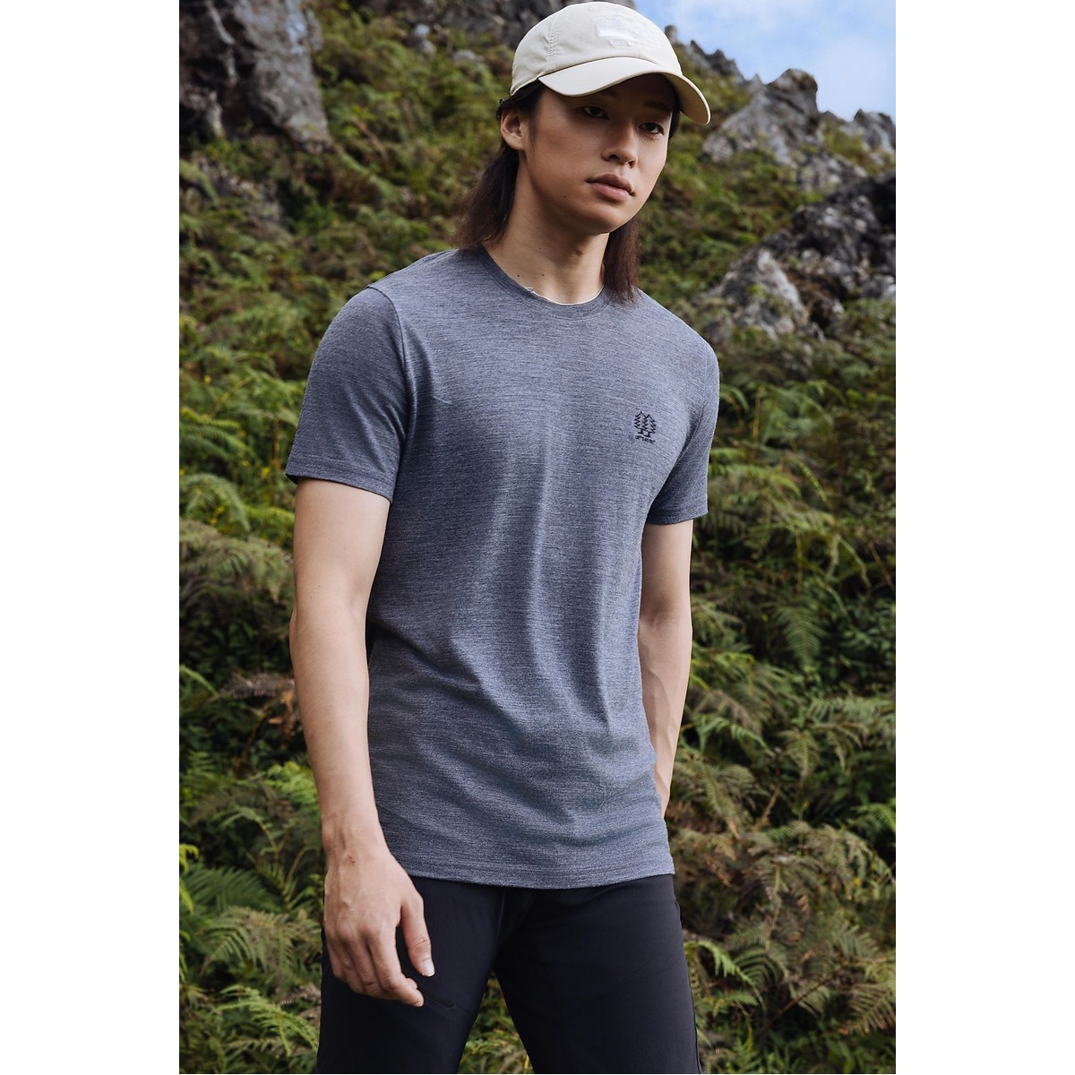 SIMOND メンズ TシャツCN TS 500 WOOL HEATHER GRY