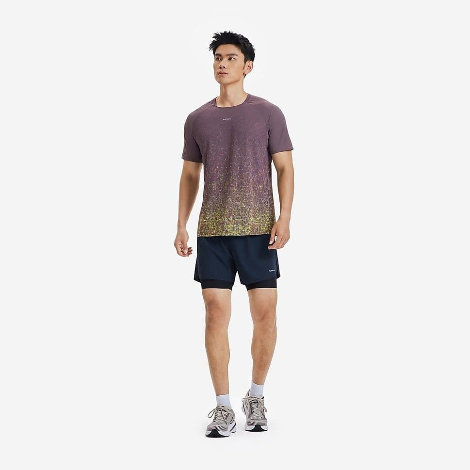 KIPRUNメンズTシャツRUN500 RESIST BRN