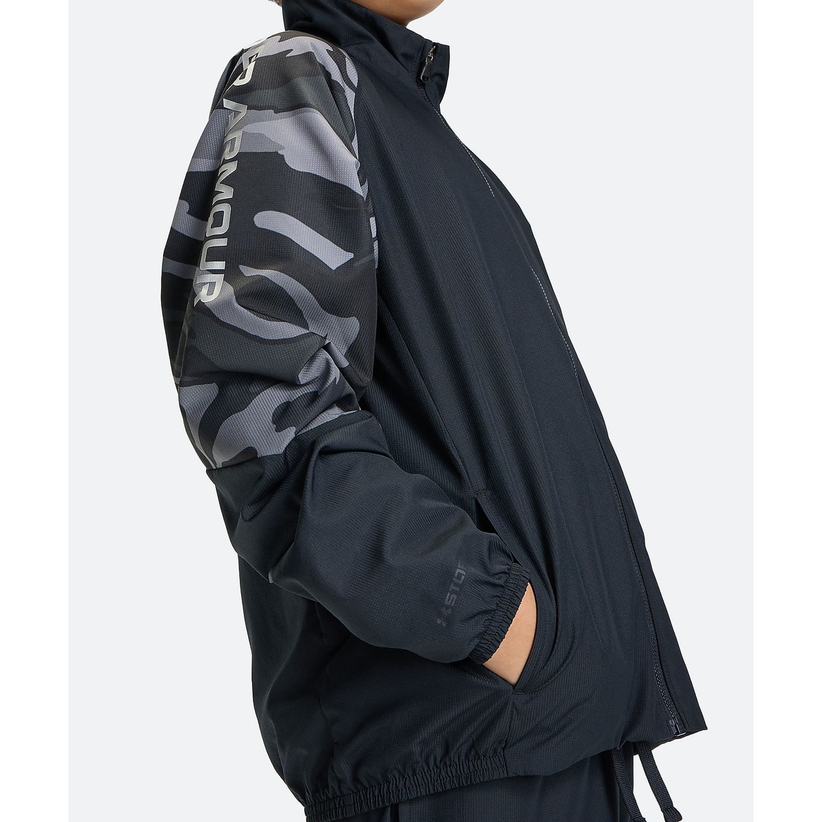 UA TRICOT PRINT WOVEN FULL-ZIP JACKET