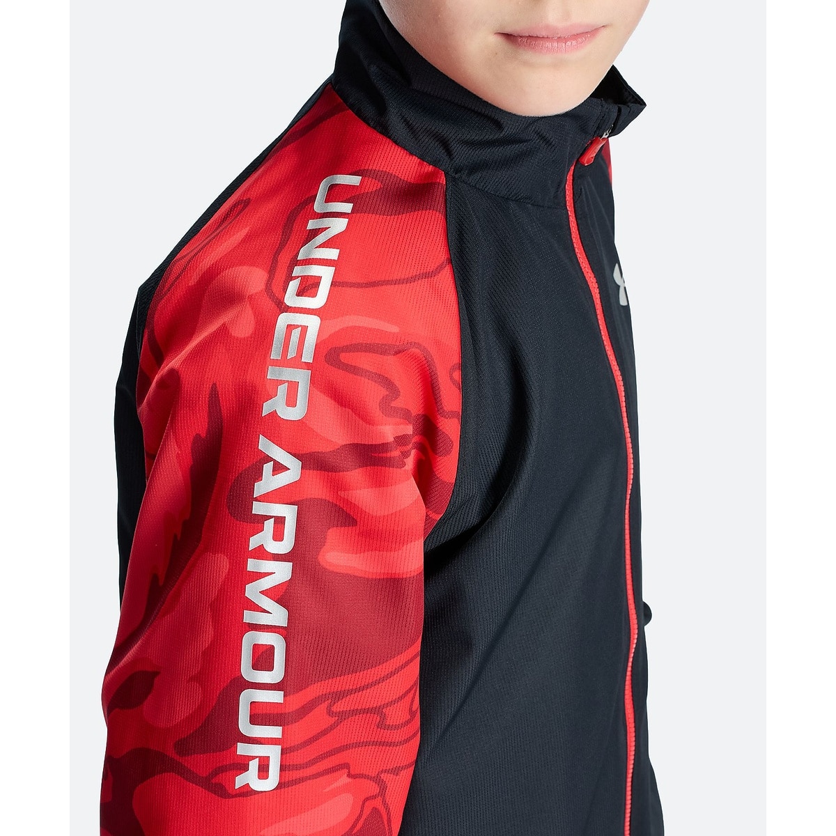 UA TRICOT PRINT WOVEN FULL-ZIP JACKET