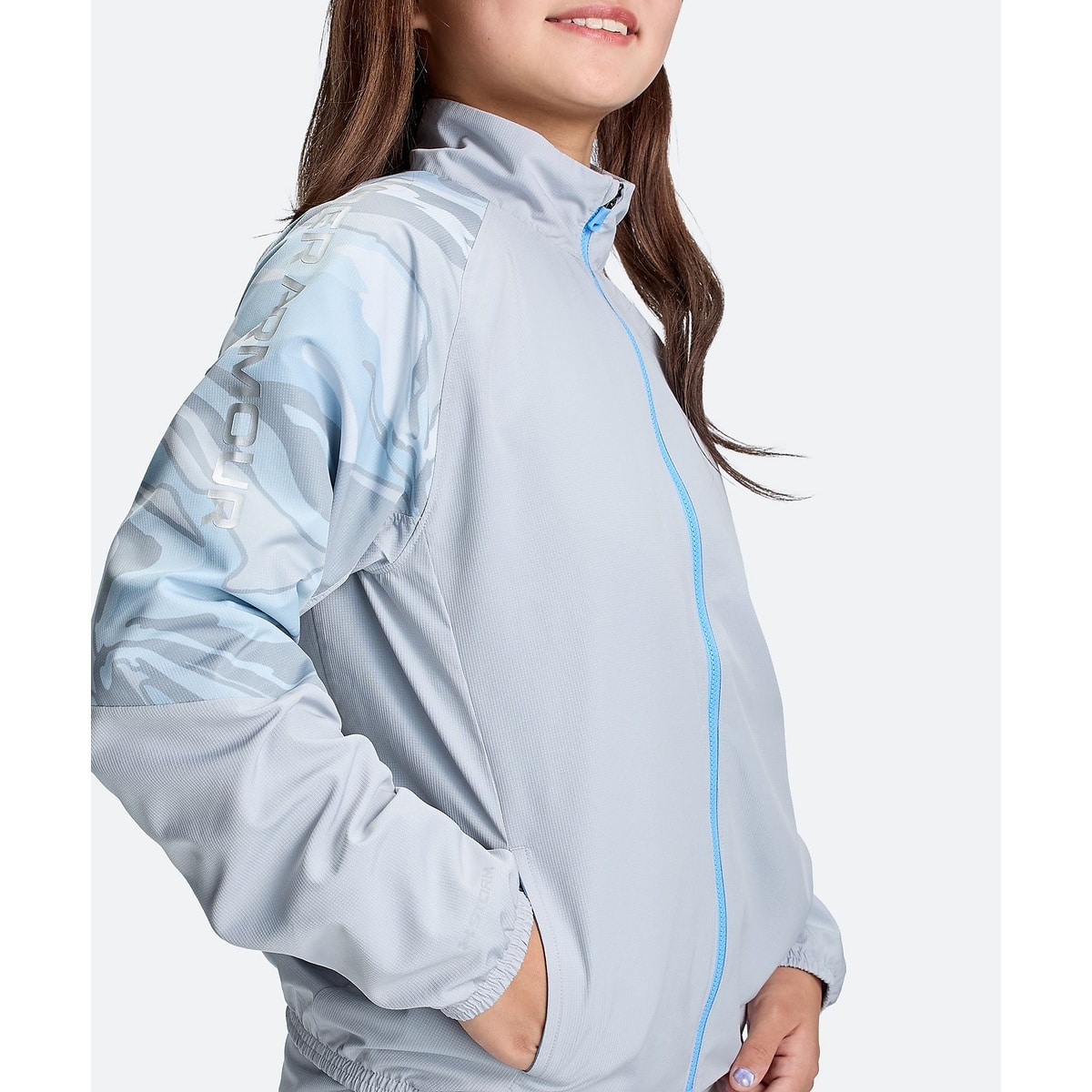 UA TRICOT PRINT WOVEN FULL-ZIP JACKET