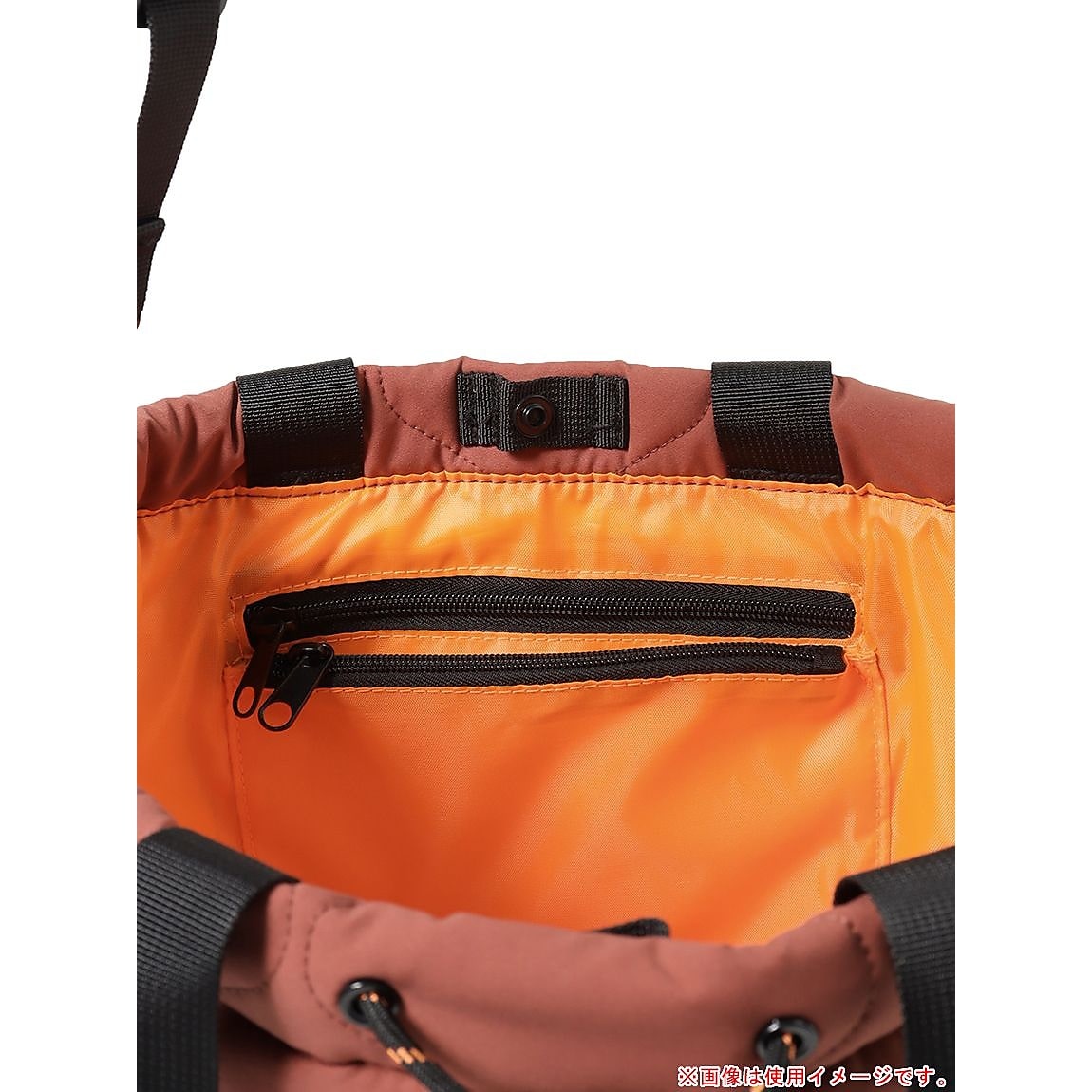 [KiU PADDED DRAWSTRING TOTEBAG]テラコッタ