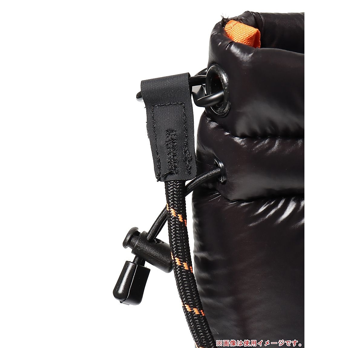 [KiU PUFFY PARACORD TOTE BAG]BK