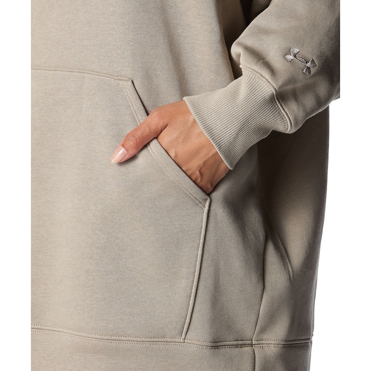 UA RIVAL FLEECE TUNIC HOODIE