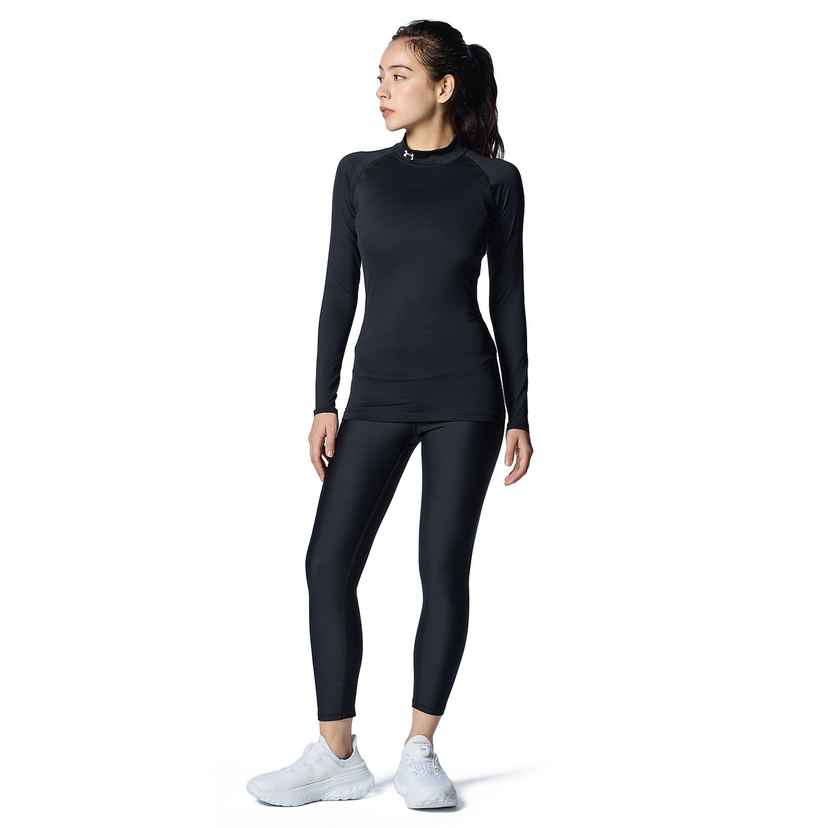 UA HEATGEAR COMPRESSION LONG SLEEVE MOCK NECK SHIRT