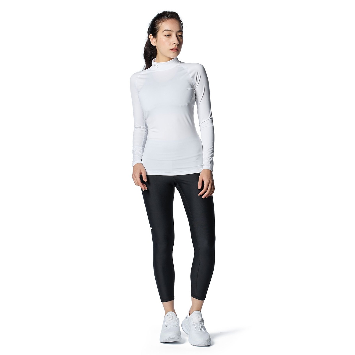 UA HEATGEAR COMPRESSION LONG SLEEVE MOCK NECK SHIRT