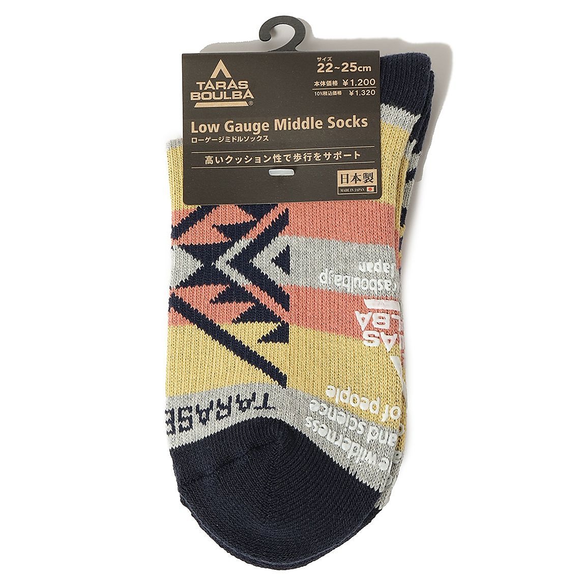 レディース ローゲージミドルソックス（ネイティブ柄）