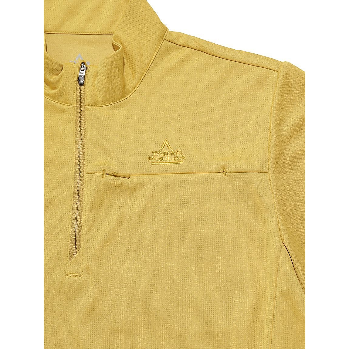 レディース 半袖ハーフジップシャツ