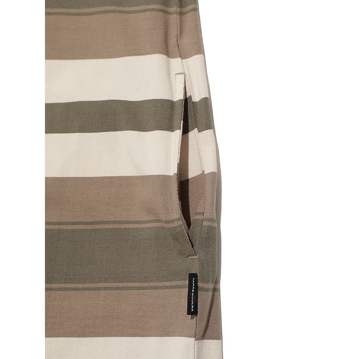 レディース コットン天竺 マルチボーダーポロワンピース