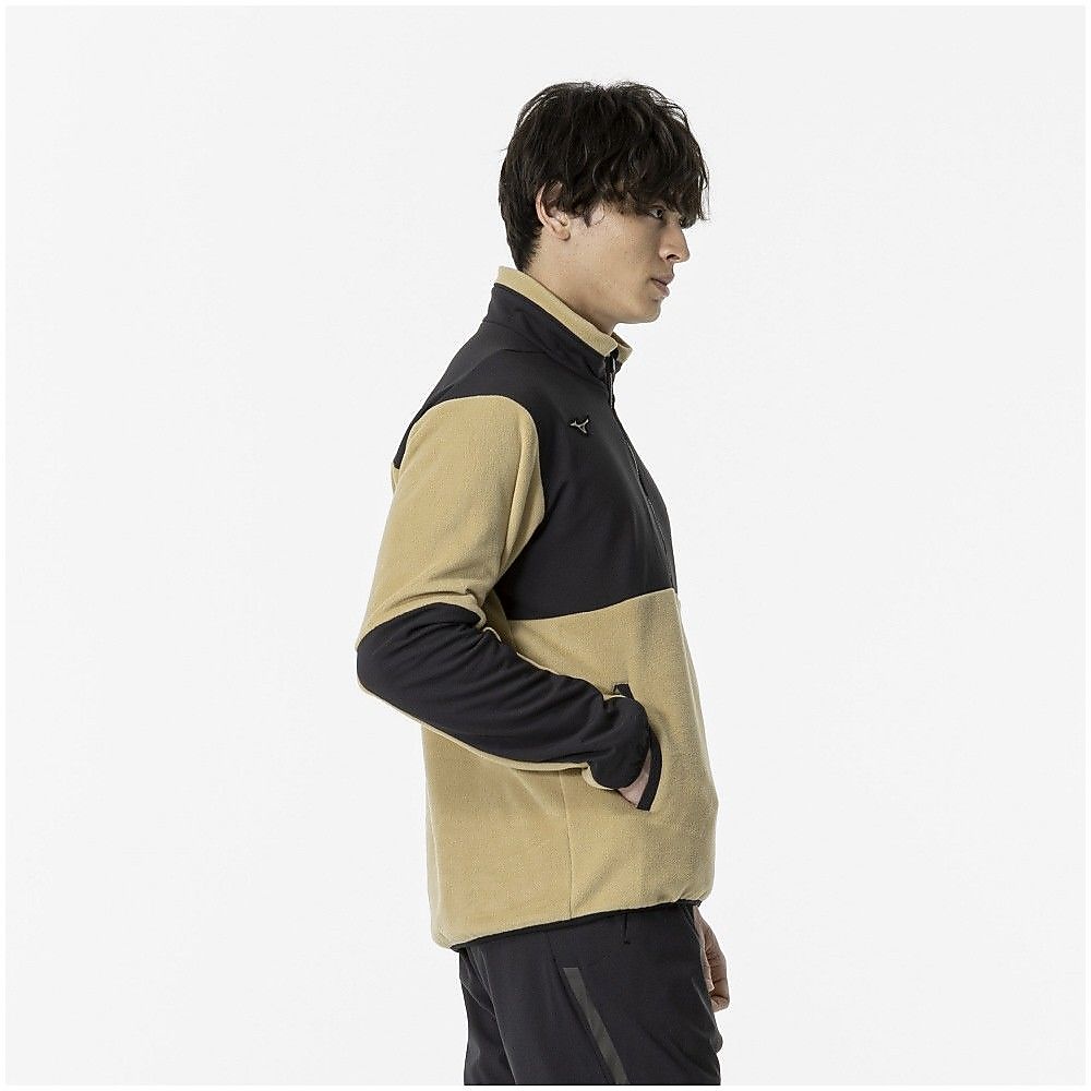 ハイブリッドフリースハーフジップ