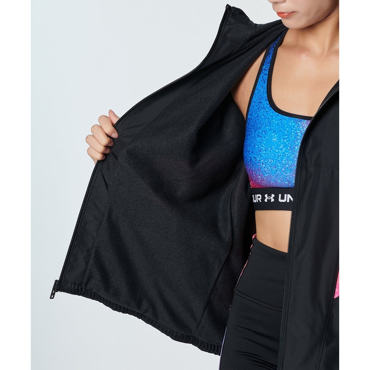 UA TRICOT WOVEN FULL ZIP HOODIE