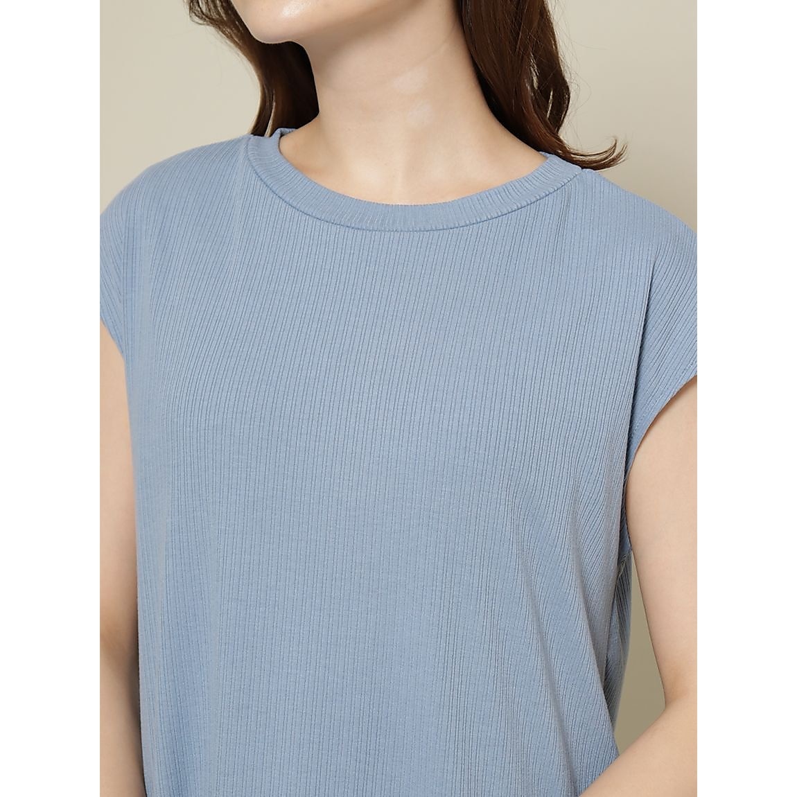 ランダムテレコ フレンチスリーブTシャツ LADIES