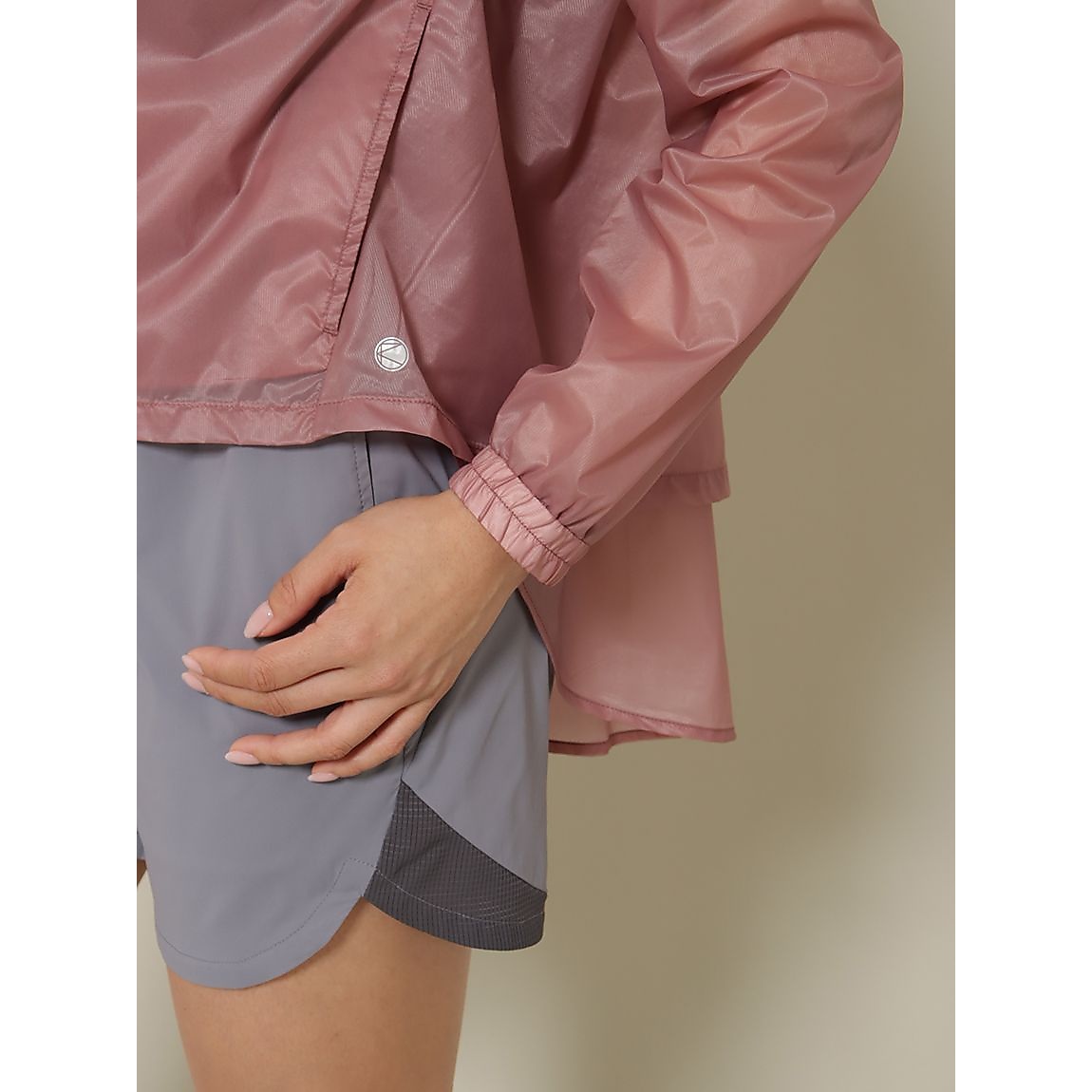 ナイロンリップ フルジップフーディフレア LADIES