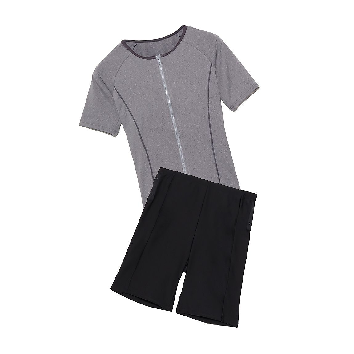 スイムウェア LADIES フルジップ半袖セパレーツ