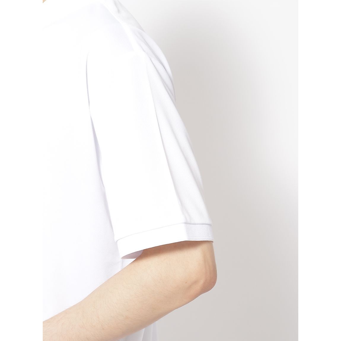 メッシュグロスドライ ノーカラーポロシャツ MENS