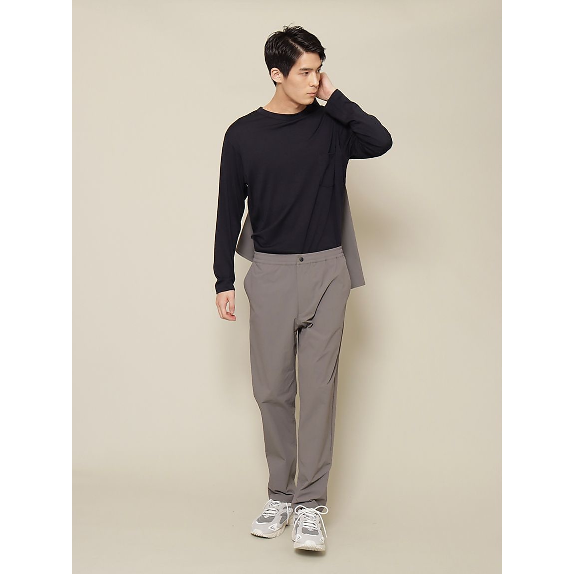 メリノウール レギュラー長袖ポケットTシャツ MENS