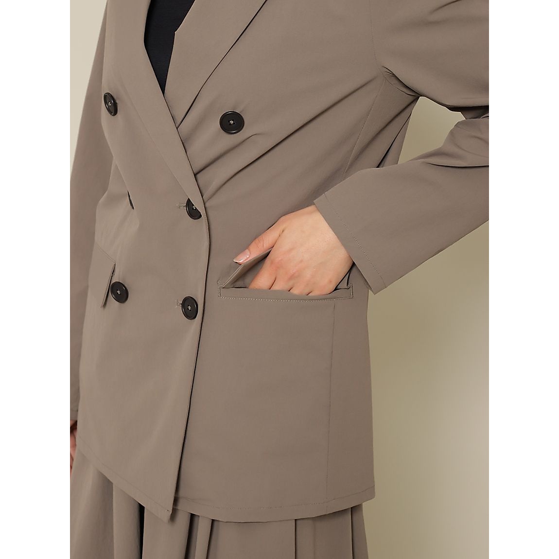 リサイクルナイロン ダブルブレストジャケット LADIES