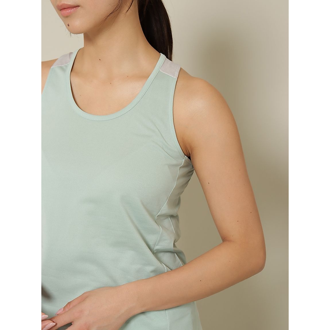 RUNスムースドビー クルーネックタンクトップ LADIES